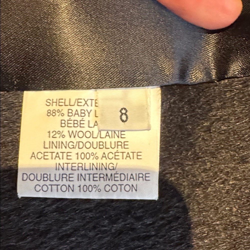 Piacenza baby llama hooded coat 8 oversized - Picture 4 of 5